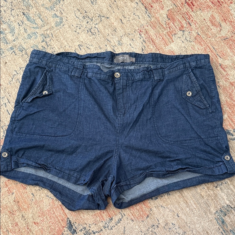 Torrid Dark Blue Women's Cargo Shorts